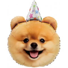 Воздушный шар фольгированный Фигура 28"/71 см Собачка в колпачке