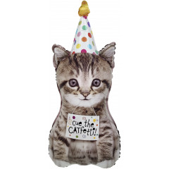 Воздушный шар фольгированный  Фигура 30"/76 см  Котик в колпачке