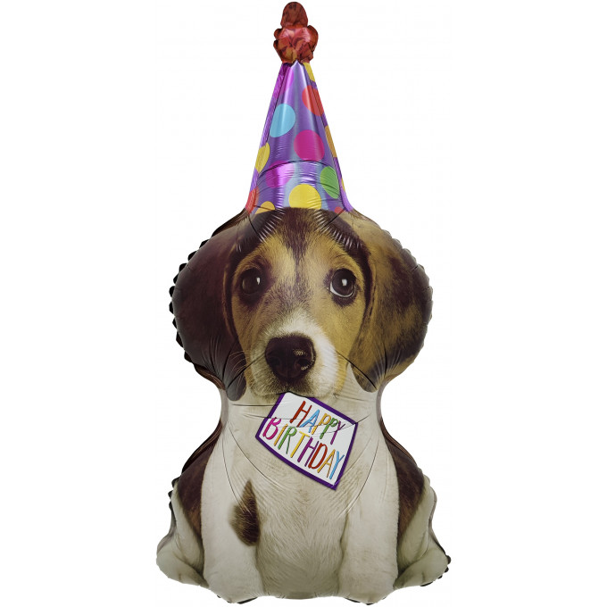 Воздушный шар фольгированный  Фигура 30"/76 см Щенок в колпачке