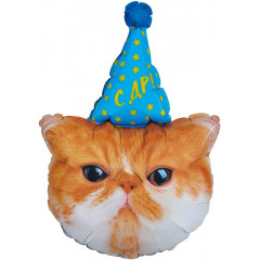 Воздушный шар фольгированный  Фигура 32"/81 см Котик в колпачке