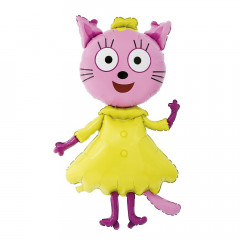 Воздушный шар фольгированный Фигура 54"/137 см Три Кота Лапочка