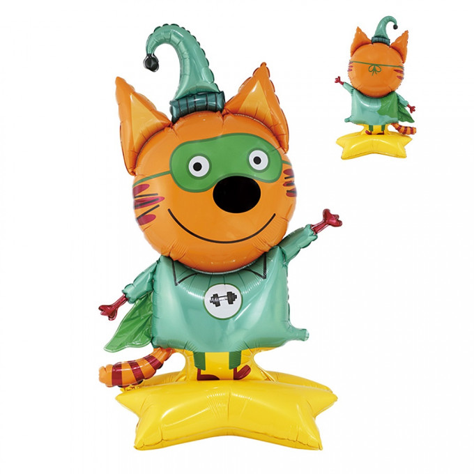 Воздушный шар фольгированный Фигура на подставке 54"/137 см Три Кота Компот