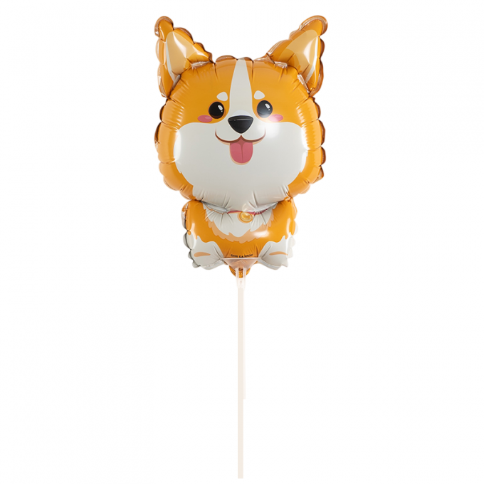 Воздушный шар фольгированный Мини-фигура 15"/38 см Корги