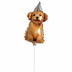 Воздушный шар фольгированный Мини-фигура 17"/43 см Песик в колпачке