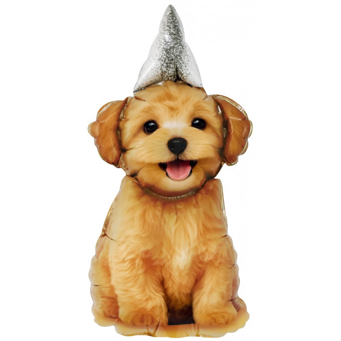 Воздушный шар фольгированный Мини-фигура 17"/43 см Песик в колпачке