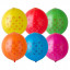 Воздушный шар латексный с рисунком Панч-болл  18" Цветы многоцветный