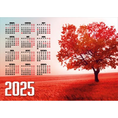 Календарь на 2025 год Красное дерево