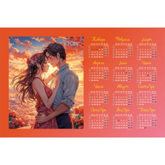 Магнитный календарь на 2025 год "Романтика на закате"
