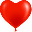 Воздушный шар латексный без рисунка Сердце 10''/30 Пастель Красный