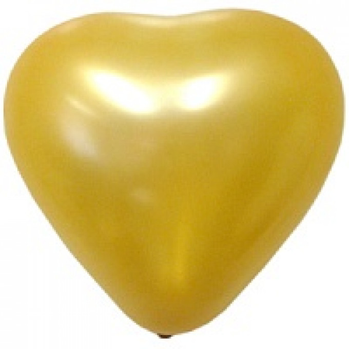 Сердце 16" металлик золото