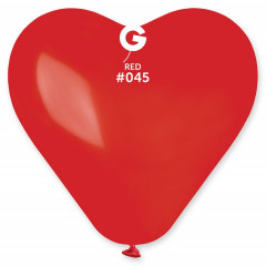 Воздушный шар латексный Сердце 12" Кристалл Красное