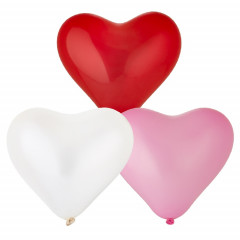 Воздушный шар латексный Сердце 12" Пастель/Кристалл