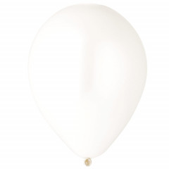 Воздушный шар латексный без рисунка 5"/01 Пастель Белый/White
