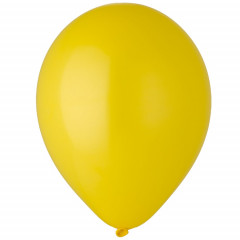 Воздушный шар латексный без рисунка 5"/02 Пастель желтый/Yellow