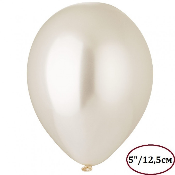 Воздушный шар латексный без рисунка 5"/28 Металлик Pearl