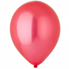 Воздушный шар латексный без рисунка 5"/32 Металлик Красный/ Red