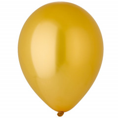 Воздушный шар латексный без рисунка 5"/39 Металлик Золото/Gold 100 шт