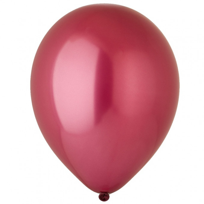 Воздушный шар латексный без рисунка 5"/52 Металлик Бордовый/ Burgundy