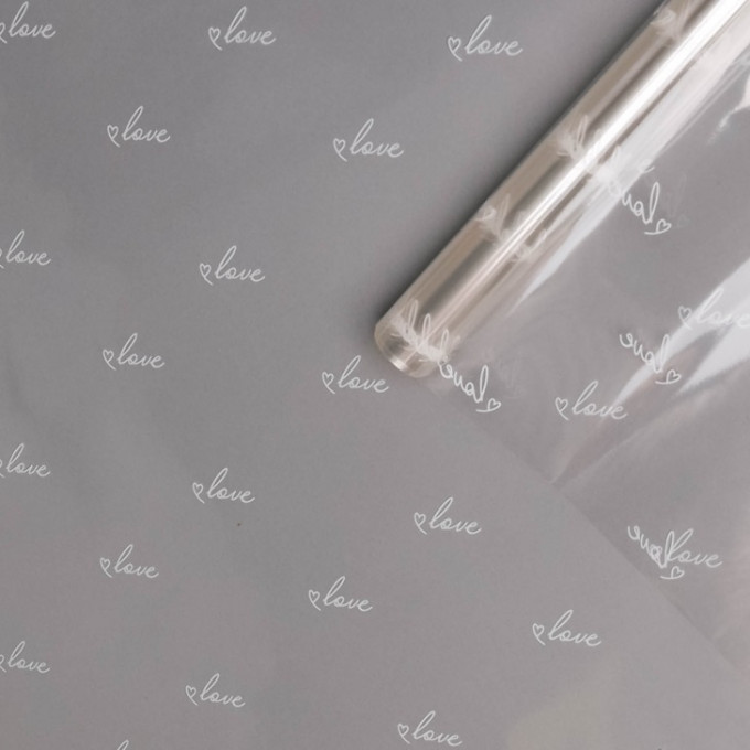 Пленка цветная 70см/200гр Классика Love БЕЛЫЙ