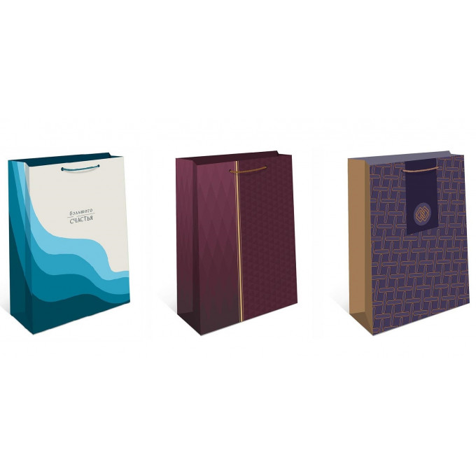 Пакет подарочный 11,5*14,5*6,5 см Микс (3в*2)