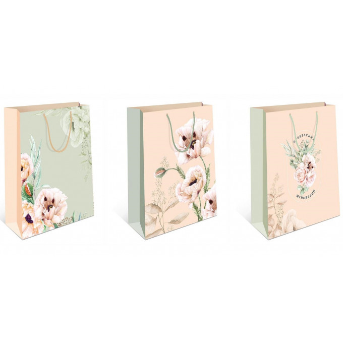 Пакет подарочный 11,5*14,5*6,5 см ЛЕТНИЙ ВЕЧЕР Микс (3в*2)