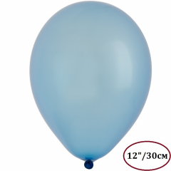 Воздушный шар латексный 12" Метал Синий/ Blue