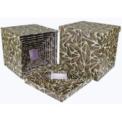 Коробка подарочная набор из 10 шт Куб АБСТРАКЦИЯ 26,5*26,5 см