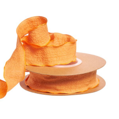 Лента плиссированная с оборками 25мм*10ярд ОРАНЖЕВЫЙ