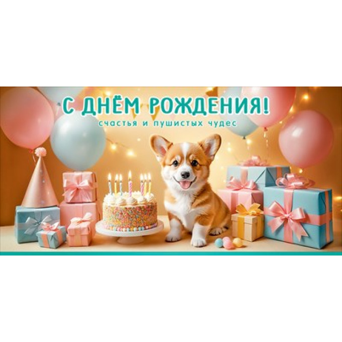 Конверт для денег "С Днём рождения! Счастья..."