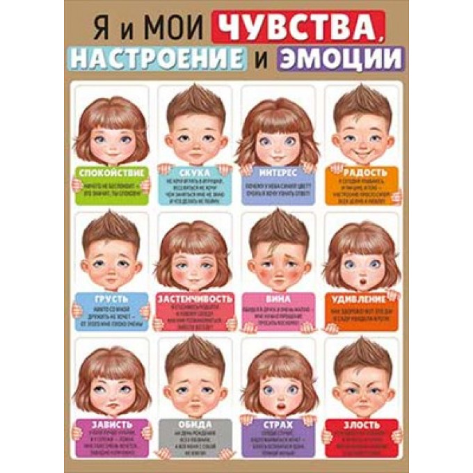 Плакат "Я и мои чувства, настроение и эмоции"