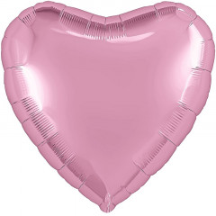 Воздушный шар фольгированный без рисунка 30" Сердце Фламинго 76 см в упаковке