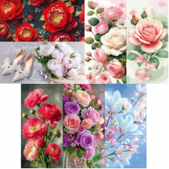 Конверт для денег Без надписи ЦВЕТЫ Микс (7в*3)