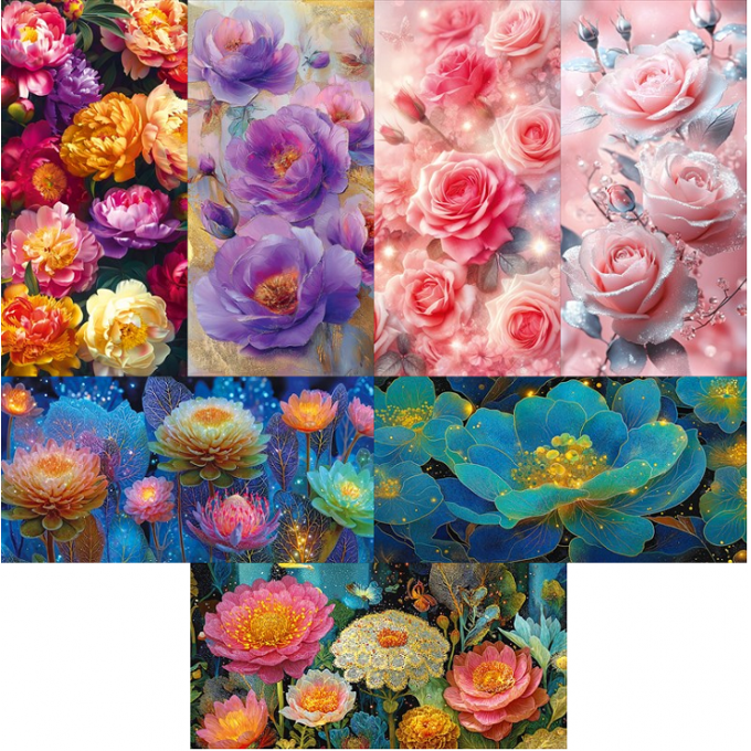 Конверт для денег Без надписи Цветы МИКС (7в*3)