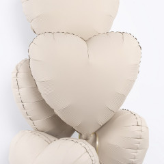 Набор шаров с гелием фольга Крем"  5шт