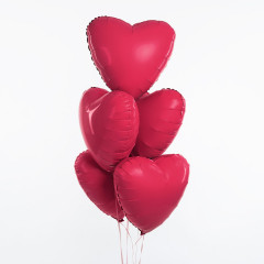 Набор шаров с гелием фольга Viva Magenta 5шт