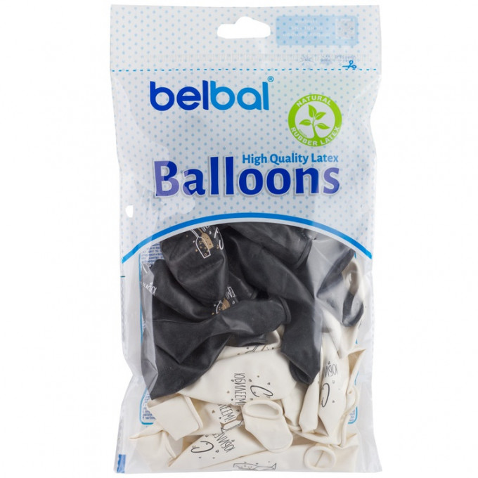 Воздушный шар латексный с рисунком 14" пастель С Юбилеем 2цв