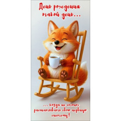 Конверт для денег "День рождения такой день...когда не стоит расшатывать свою нервную систему!"