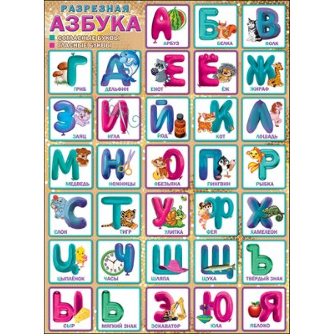 Плакат "Разрезная азбука"