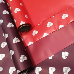 Пленка матовая 57см*10м 65мкм От всего сердца КРАСНЫЙ