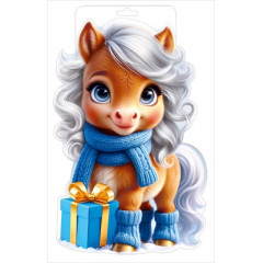 Плакат "Серебристая лошадка" (символ года)