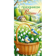Конверт для денег "С праздником весны!"