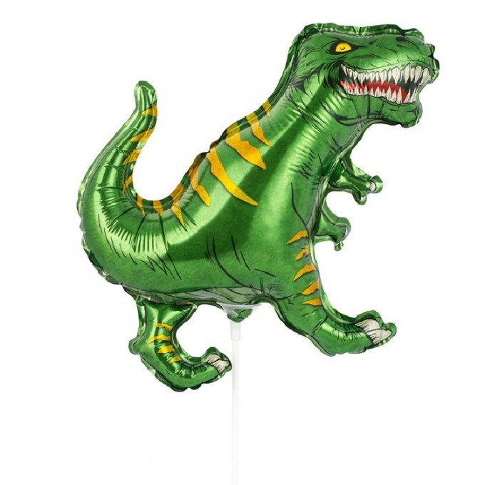 Воздушный шар фольгированный мини-фигура 12" Динозавр зеленый