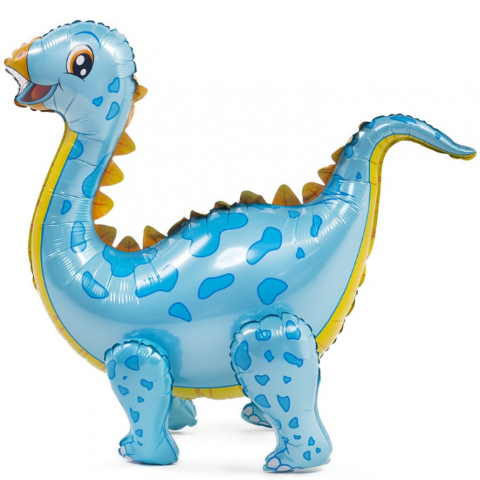 Воздушный шар фольгированный 36" Фигура AIR Динозавр Стегозавр голубой 91 см