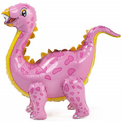 Воздушный шар фольгированный 36" Фигура AIR Динозавр Стегозавр розовый 91 см