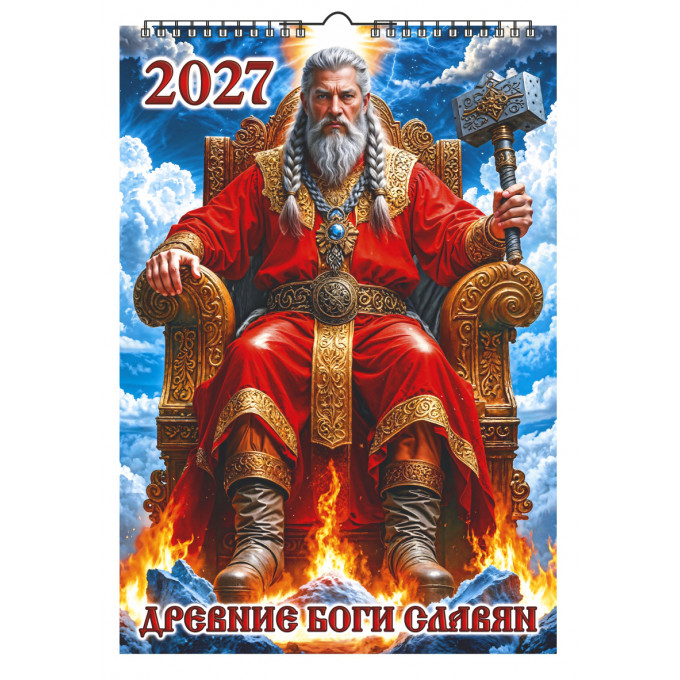 Календарь настенный перекидной с ригелем А3 на 2027 год "Древние Боги Славян"
