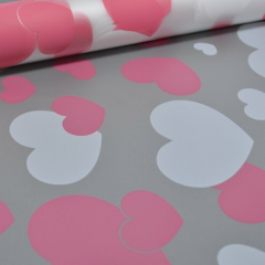 Пленка матовая 60см*10м Сердца РОЗОВЫЙ