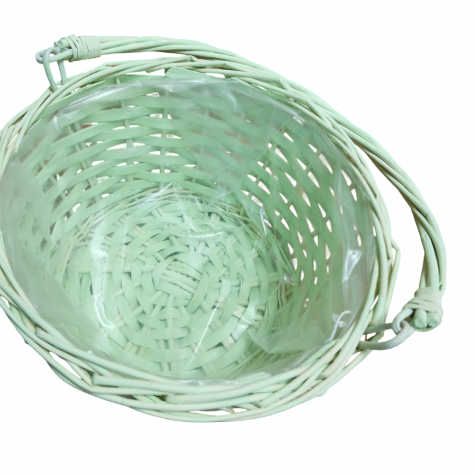 Корзина Ива Круг 22*22*12cм Ментол