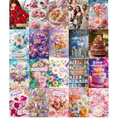 Открытка С Днем рождения! Женский Микс (20в*1)