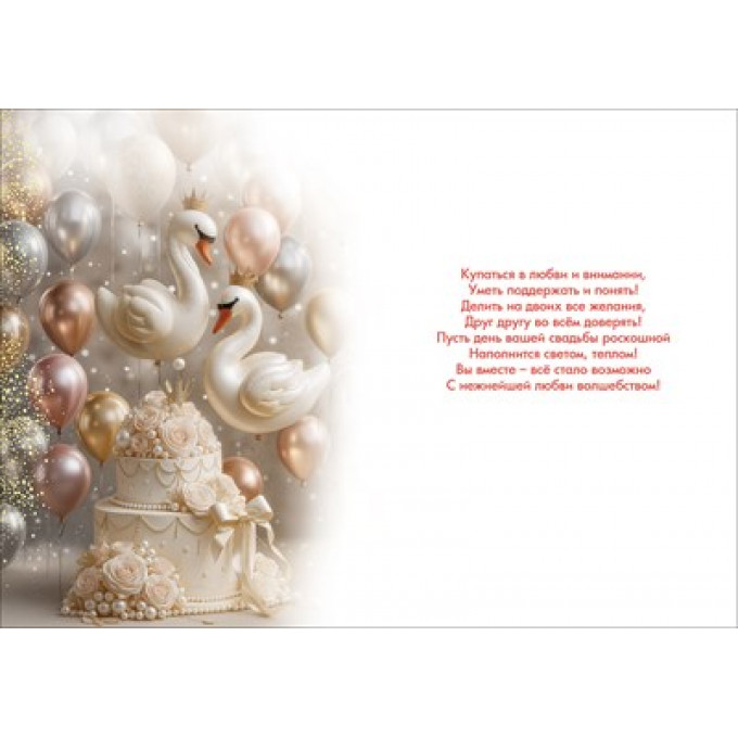 Открытка "С Днём Свадьбы! Пусть в вашей жизни..."