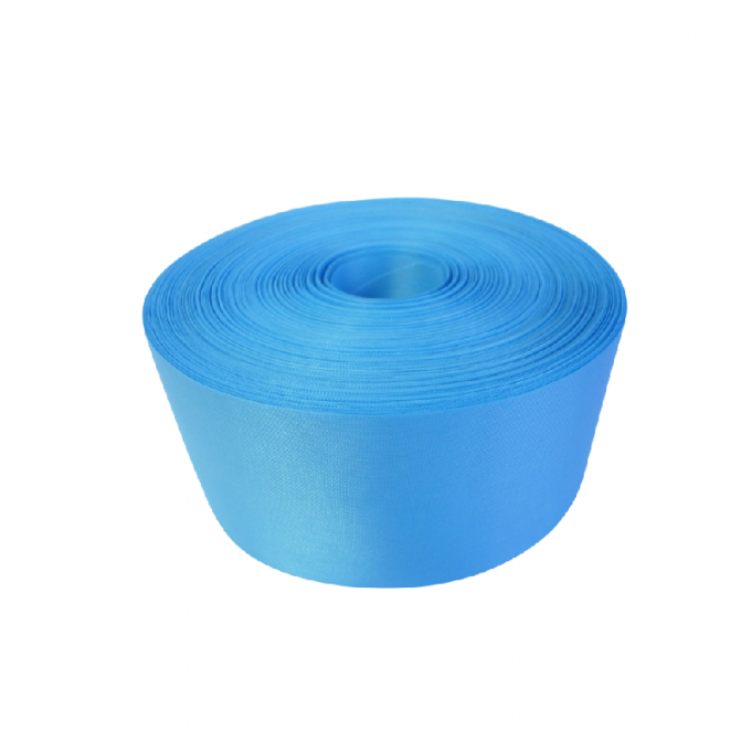Лента полиэстер 5см/100м голубая